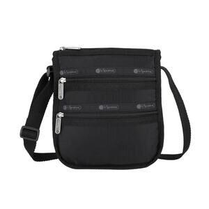 NWOT Lesportsac Medium 3-Zip Crossbody Black